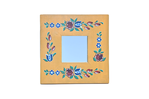 Pictură pe lemn - Ramă cu oglindă