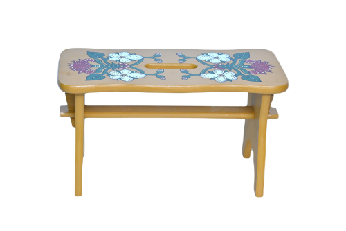 Pictură pe lemn/scaun tip taburet